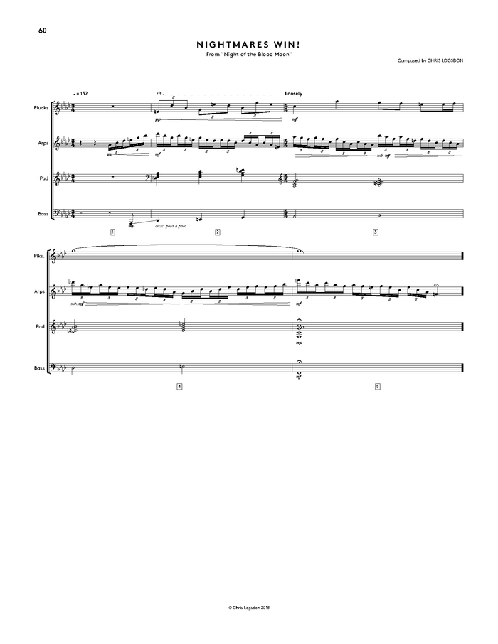 Night Of The Blood Moon (Official Score Book / Digital Sheet Music) Music