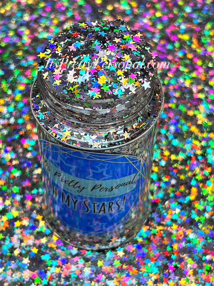 "Oh My Stars” - Holographic Silver 5 point star- *LIMITED EDITION