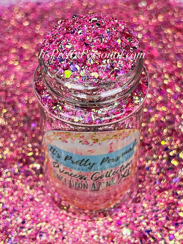 "Once Upon A Pink XL"- Princess Glitter Collection Pink