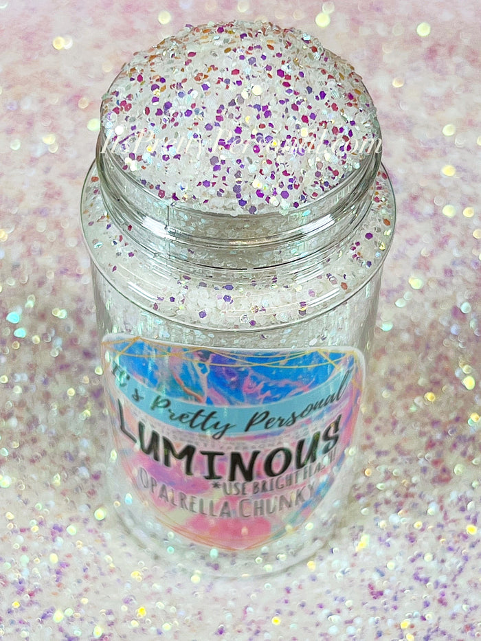 “Opalrella Chunky” (Medium Cut)- Luminous Reflective Glitter Collection