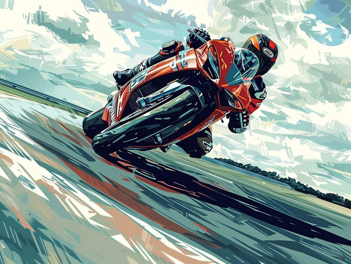 Orange Sportbike Racing