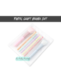 Pastel Craft Brush Set – 7 Piece Cosmetic-Grade Brush Collection