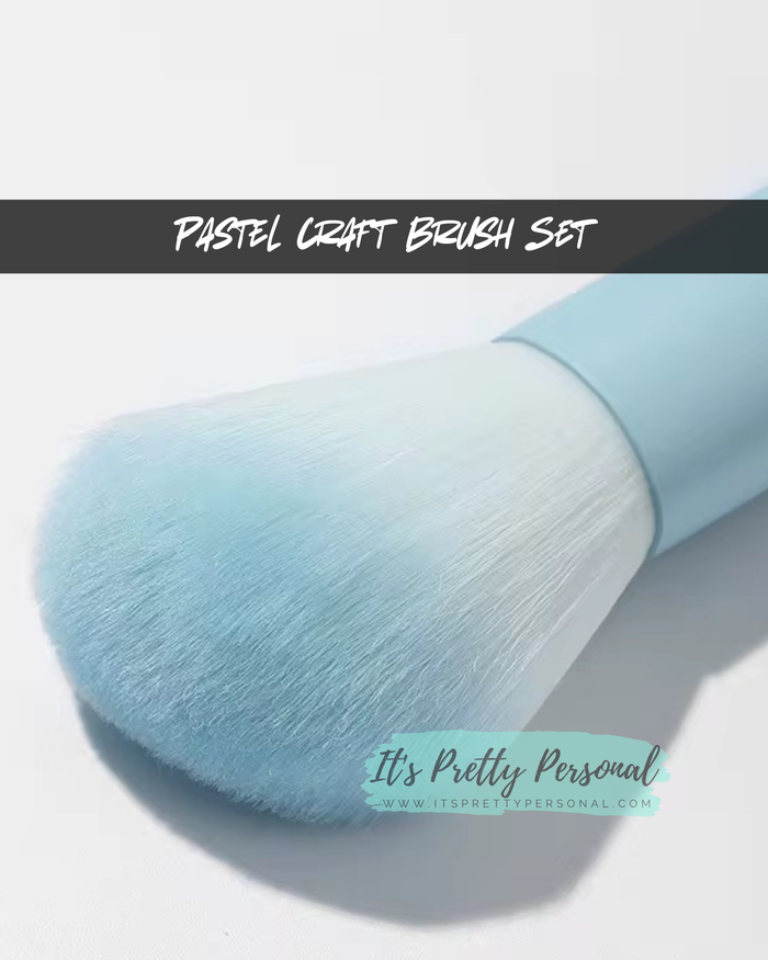Pastel Craft Brush Set – 7 Piece Cosmetic-Grade Brush Collection