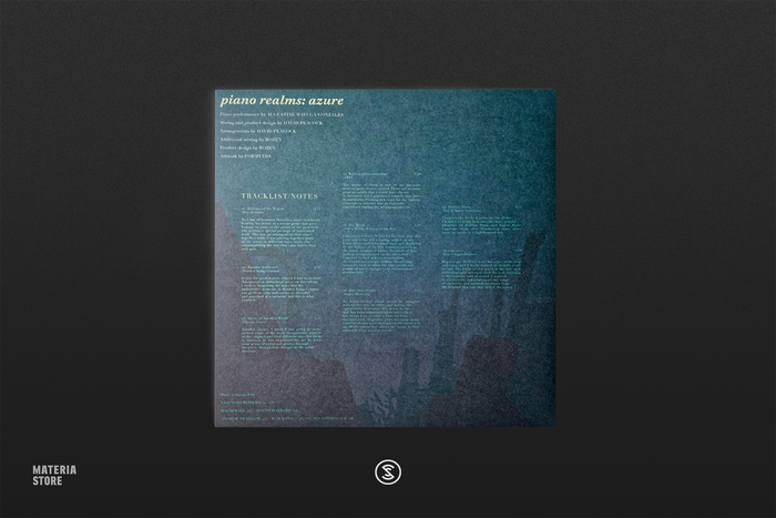 piano realms: azure - David Peacock & Augustine Mayuga Gonzales (1xLP Vinyl Record) [Deep Sea Variant]