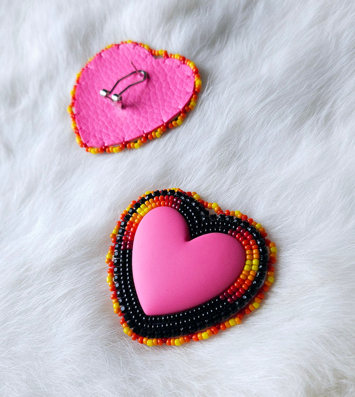 Pink Fire Earrings