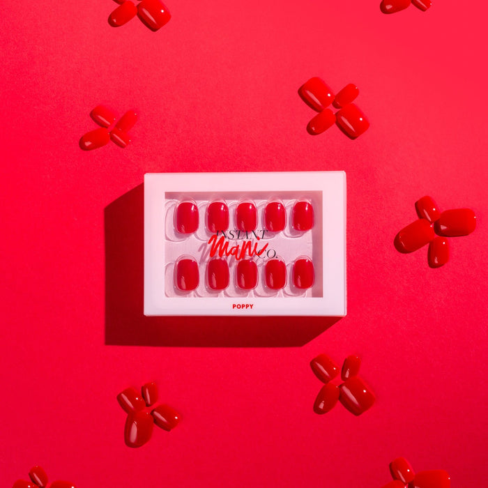 Instant Mani Co. Extra Short Red Press on Nails
