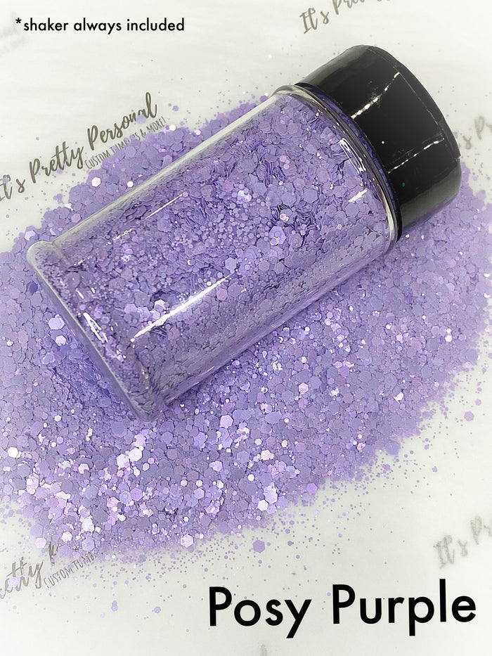 “Posy Purple”  XL Glitter  CHUNKY- Supplies  POSH