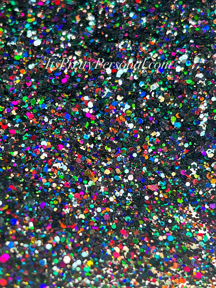 SCHMedium Cut- "Baby Got Black" -Holographic Black Glitter