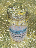 SCHMedium Cut- "Dreamy Daylight" -Pastel Yellow Holographic Glitter