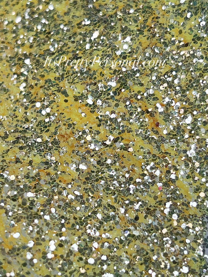 SCHMedium Cut- "Dreamy Daylight" -Pastel Yellow Holographic Glitter