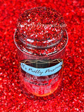 SCHMedium Cut- "Drop It Like It's Hot" -Red Holographic Glitter