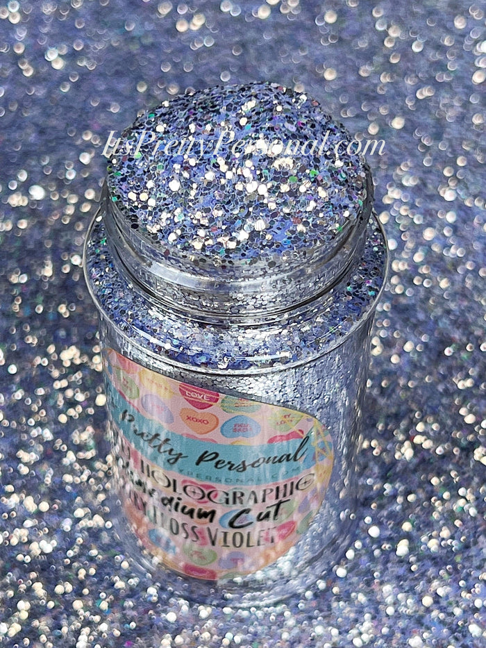 SCHMedium Cut- "Fairy Floss Violet" -Pastel Purple Holographic Glitter