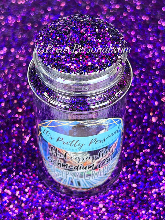 SCHMedium Cut- "Gypsy Grape" -Deep Purple Holographic Glitter