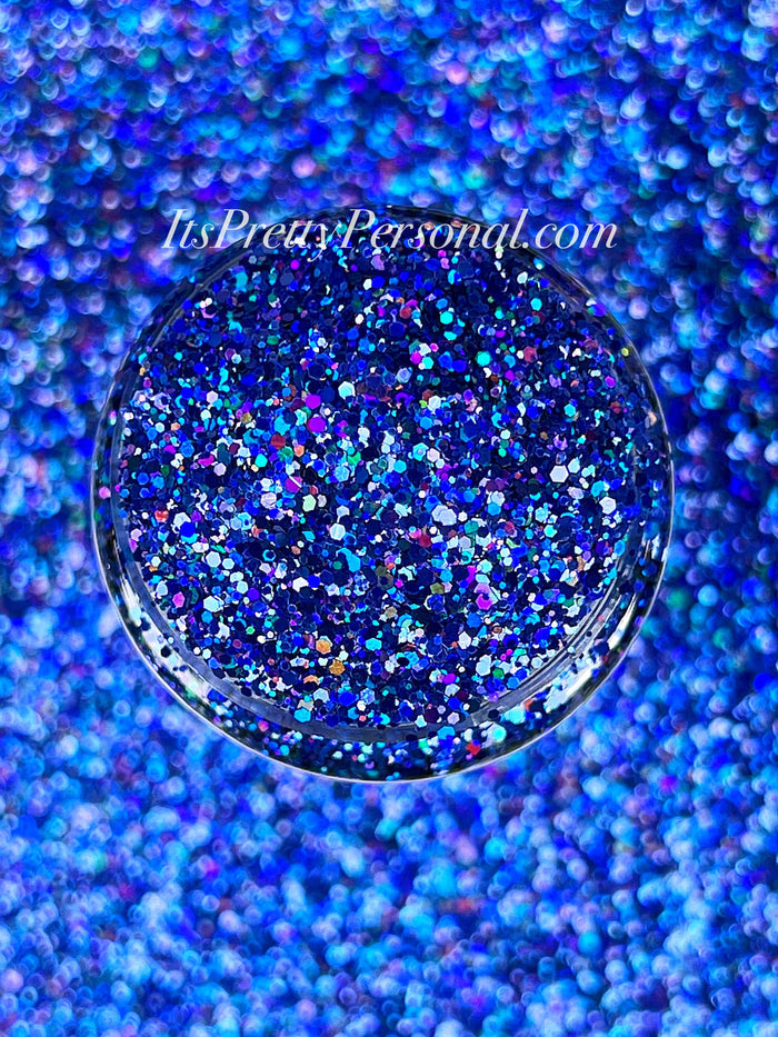 SCHMedium Cut- "I'm Blue" - Royal Blue Holographic Glitter