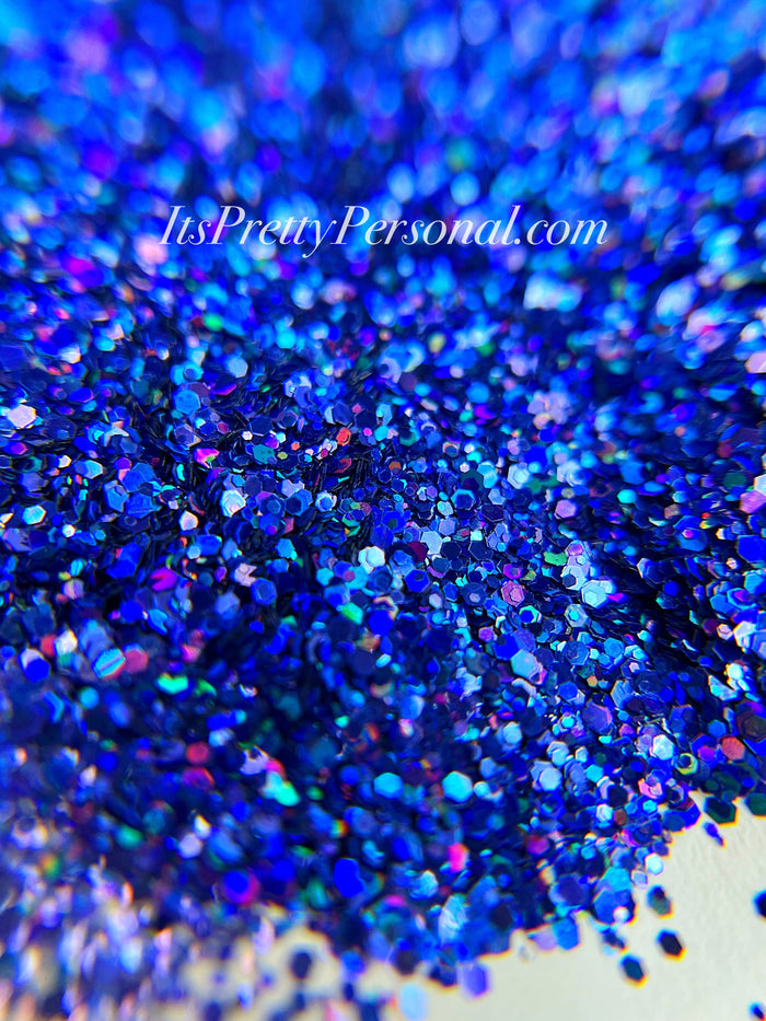 SCHMedium Cut- "I'm Blue" - Royal Blue Holographic Glitter