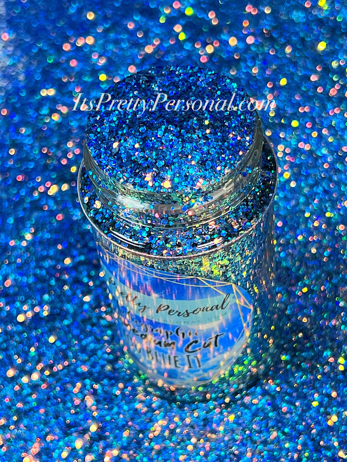 SCHMedium Cut- SCHMEDIUM CUT "You Blue It" -Holographic + Hologram Glitter