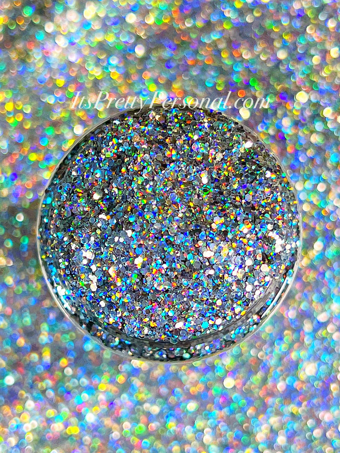 SCHMEDIUM CUT "Crown Me Silver" -Holographic + Hologram Glitter