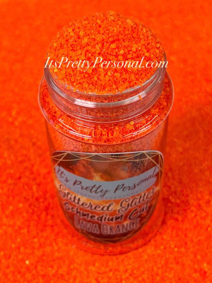 "SCHMedium Cut Lava Orange” - Glittered Glitter Collection