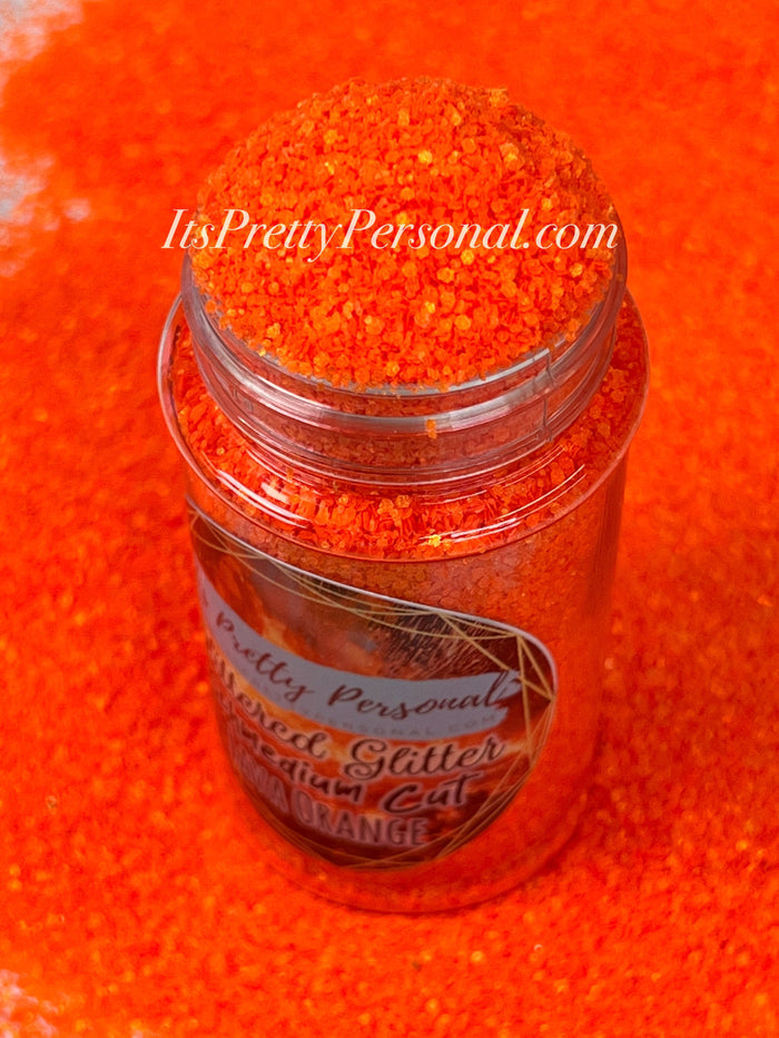 "SCHMedium Cut Lava Orange” - Glittered Glitter Collection