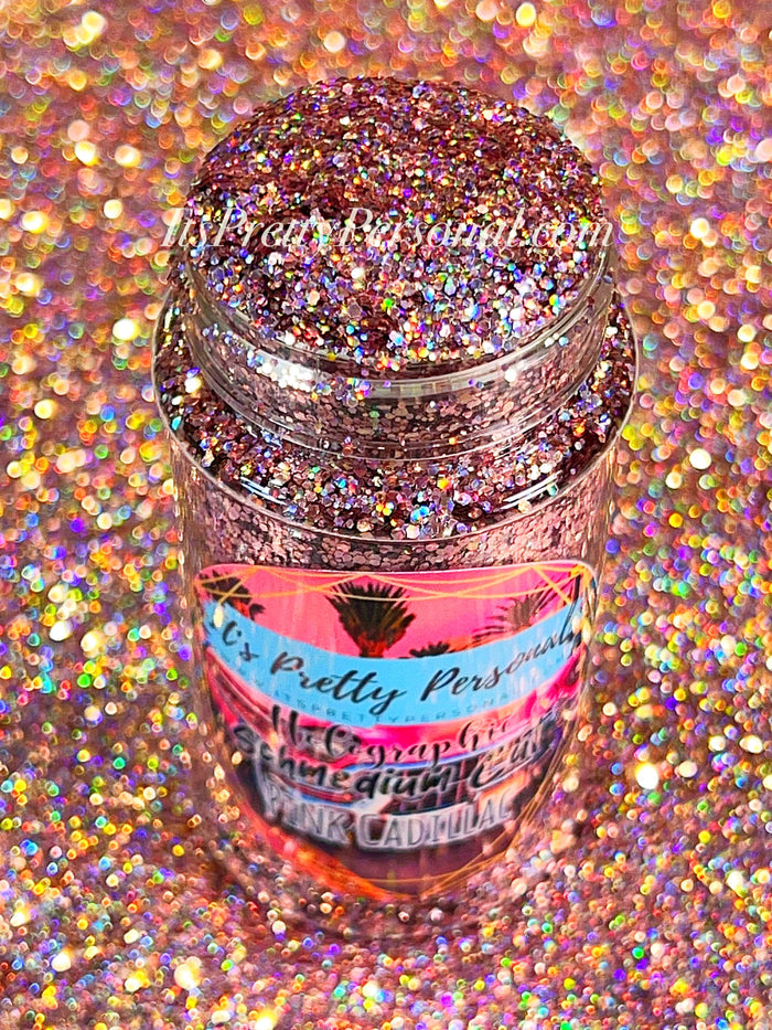 SCHMEDIUM CUT "Pink Cadillac" -Holographic + Hologram Glitter