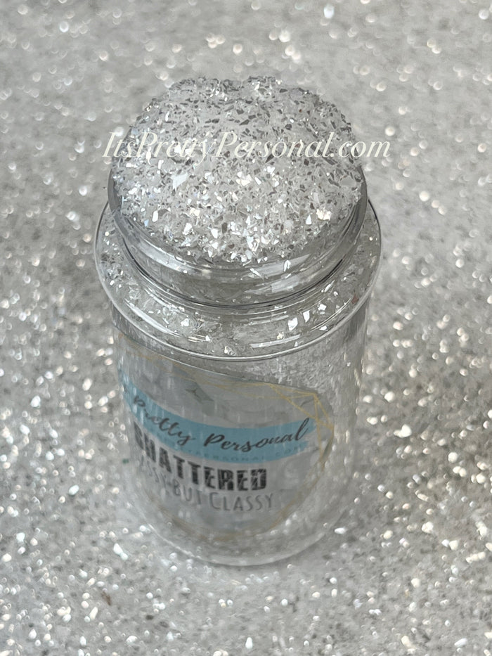 “SHATTERED Sassy But Classy”- Platinum Glitter