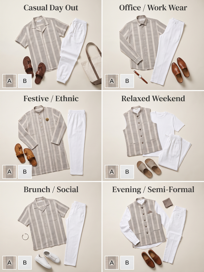 Signature Khadi Fabric Combo - 4.8M
