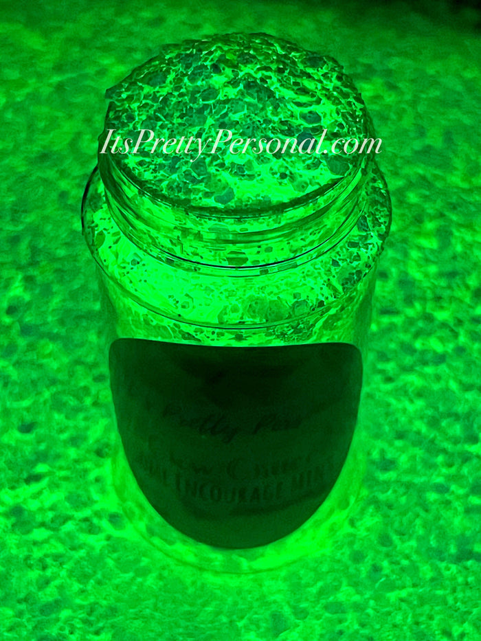“Some Encourage Mint”- Mint Opal GLOW Glitter