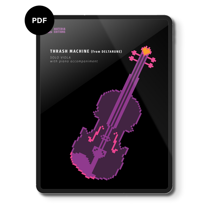 Thrash Machine (from DELTARUNE) (for Solo Viola with Piano Accompaniment) Digital Sheet Music
