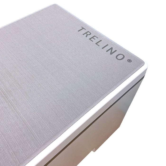 Nahaufnahme eines Trelino Evo Deckels aus EVA-Schaum mit TRELINO auf der Oberseite.