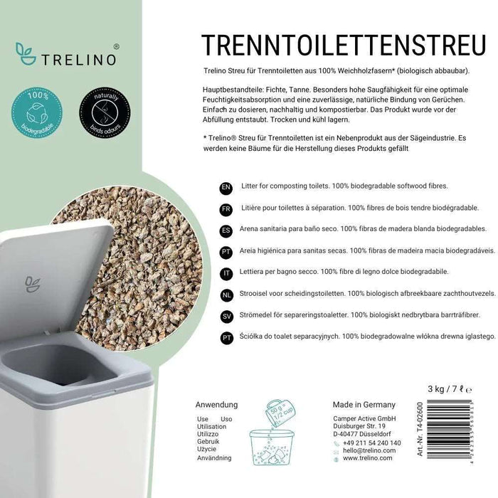 Trenntoilettenstreu Etikett