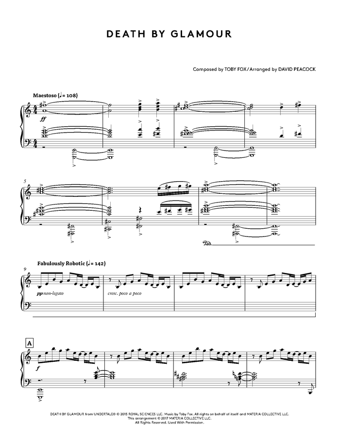 Undertale Piano Collections (Physical Sheet Music Book)