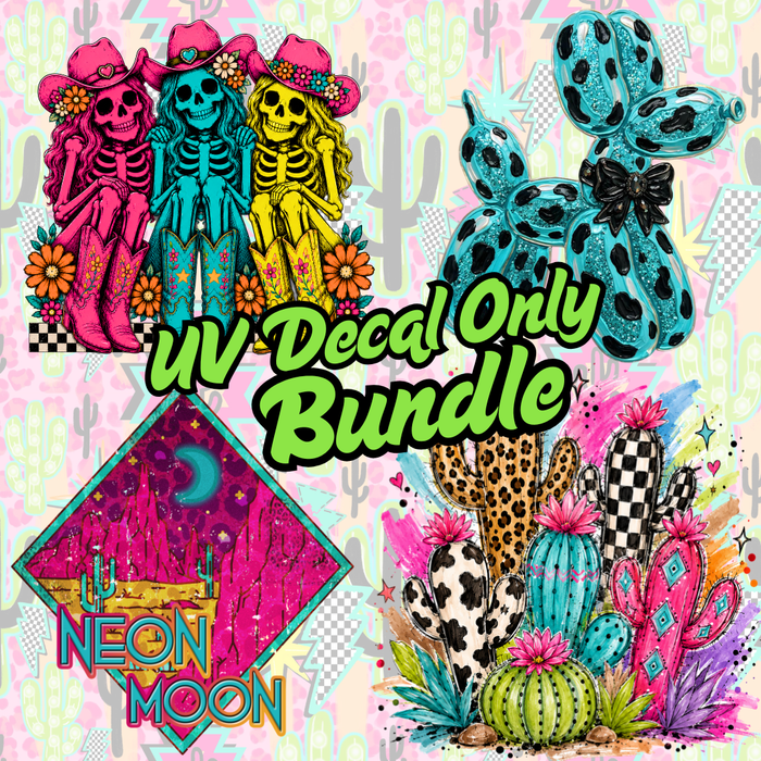 🚨UV DECAL ONLY BUNDLE- NEON WESTERN- 4 items total- Launching 7/25/2026