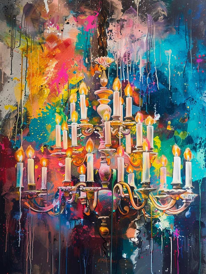 Vibrant Abstract Chandelier