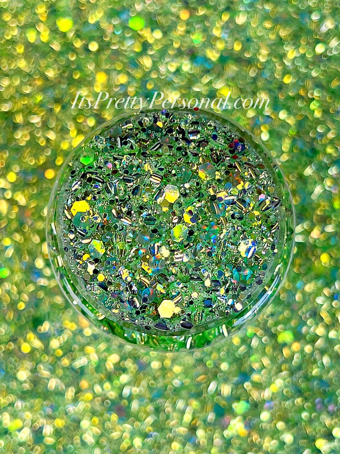 "You Want A Kiss? XL"- Princess Glitter Collection Green